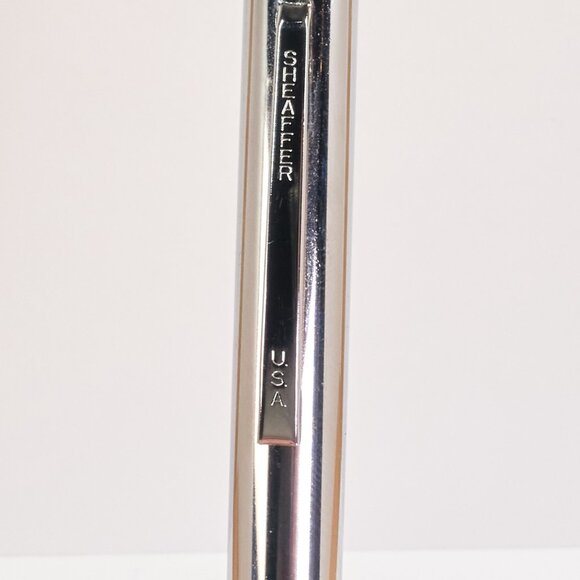 Sheaffer Black & Chrome Fountain Pen / Fine Nib / Made in USA - Picture 4 of 8
